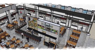 Budd Dairy Food Hall inside rendering